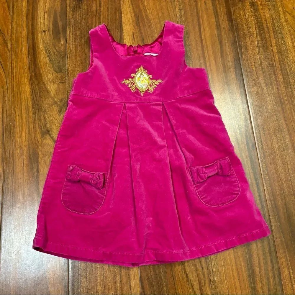 Disney Store Vintage Disney Princesses dark pink velour dress